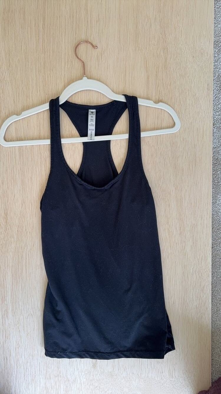 90 Degree by Reflex Womens Black Racerback Tank Top Athletic Yoga Workout Sz XS